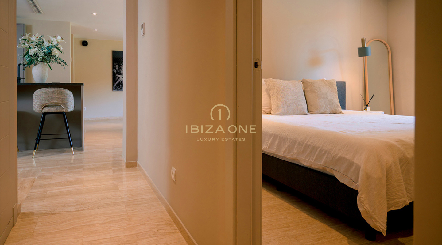 Luxurious and stylish ground floor apartment with space, light and privacy for sale, Ibiza