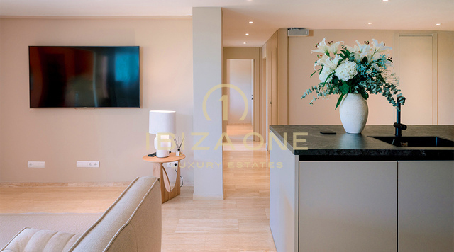 Luxurious and stylish ground floor apartment with space, light and privacy for sale, Ibiza
