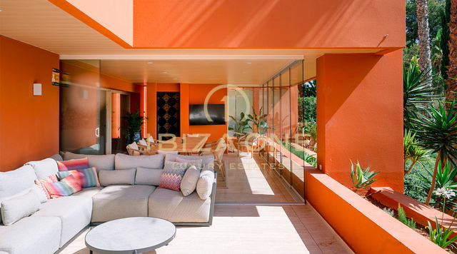Luxurious and stylish ground floor apartment with space, light and privacy for sale, Ibiza