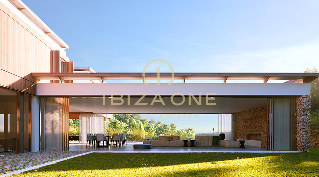 Opvallende, moderne luxe woning met uitzicht op Dalt Vila en de zee te koop, Ibiza