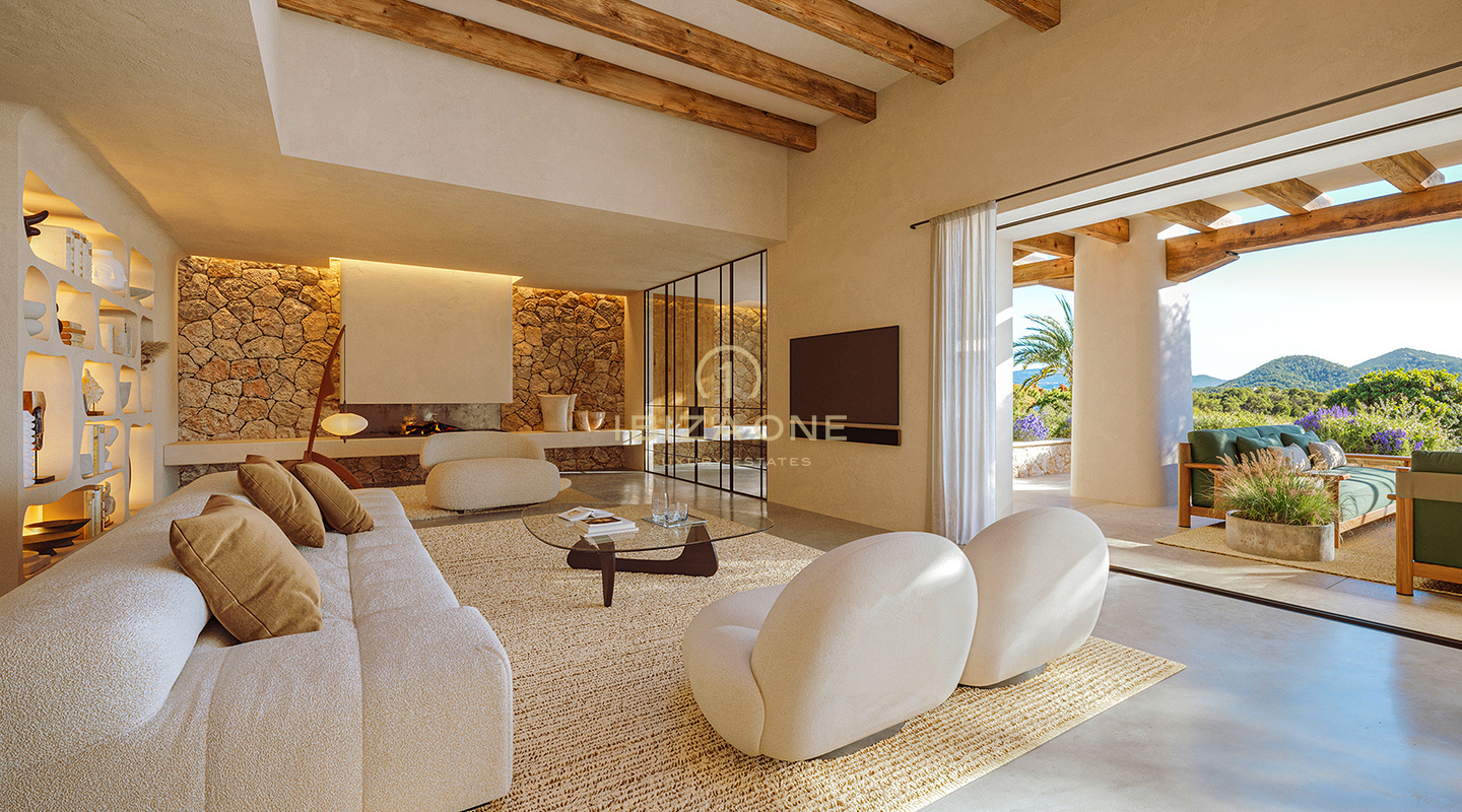 Luxusgrundstück mit Lizenz und 90 % Aushub abgeschlossen zum Verkauf in Roca Llisa, Ibiza