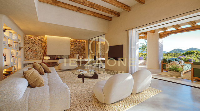 Terreno di lusso con licenza e scavo completato al 90% in vendita a Roca Llisa, Ibiza
