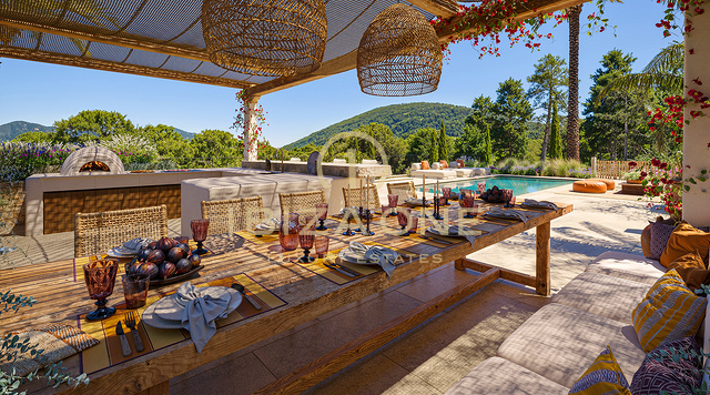 Terreno di lusso con licenza e scavo completato al 90% in vendita a Roca Llisa, Ibiza