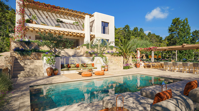Terreno di lusso con licenza e scavo completato al 90% in vendita a Roca Llisa, Ibiza