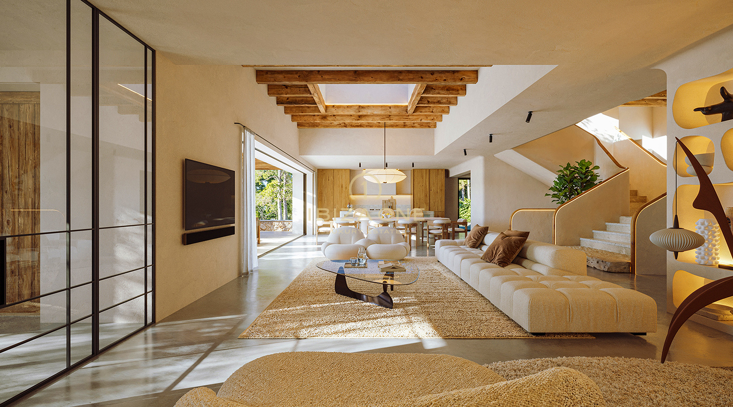 Parcela de lujo con licencia y excavación al 90% en venta en Roca Llisa, Ibiza