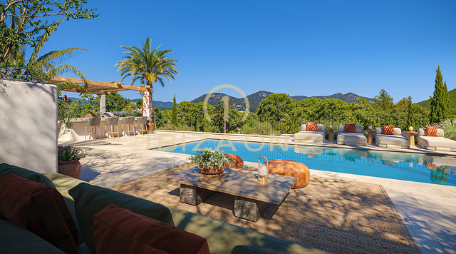 Luxe perceel met vergunning en 90% opgraving voltooid te koop in Roca Llisa, Ibiza