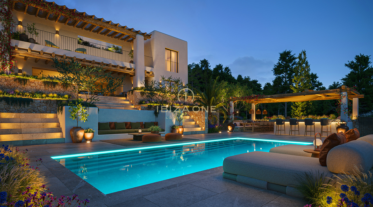 Luxusgrundstück mit Lizenz und 90 % Aushub abgeschlossen zum Verkauf in Roca Llisa, Ibiza