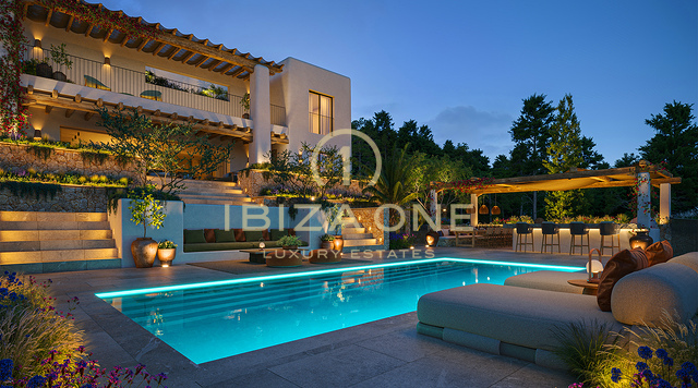 Luxe perceel met vergunning en 90% opgraving voltooid te koop in Roca Llisa, Ibiza