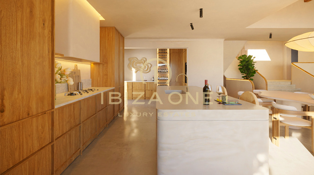 Luxe perceel met vergunning en 90% opgraving voltooid te koop in Roca Llisa, Ibiza