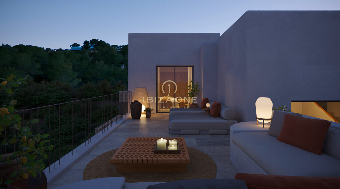 Parcela de lujo con licencia y excavación al 90% en venta en Roca Llisa, Ibiza