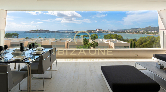 Uitzonderlijk luxe duplex penthouse met panoramisch zeezicht te koop - Es Pouet, Talamanca, Cap Martinet, Ibiza