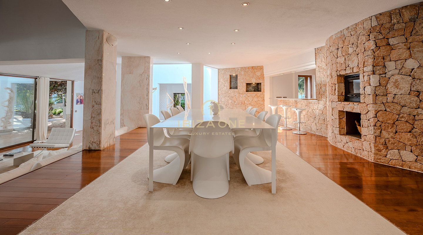 Exclusive First Row Seafront Luxury Villa with Private Sea Access & Dock Platform – For Sale in Porroig, Ibiza