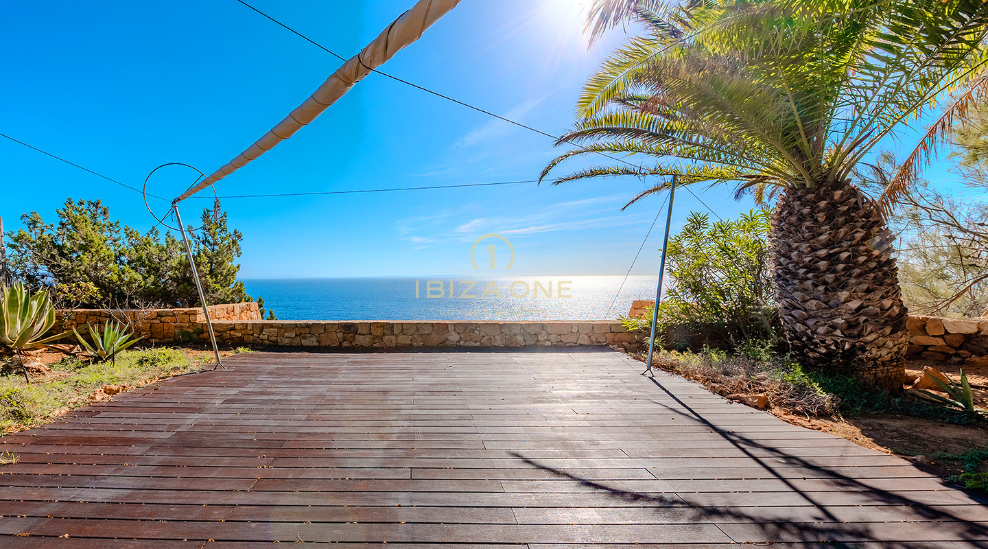 Exclusive First Row Seafront Luxury Villa with Private Sea Access & Dock Platform – For Sale in Porroig, Ibiza