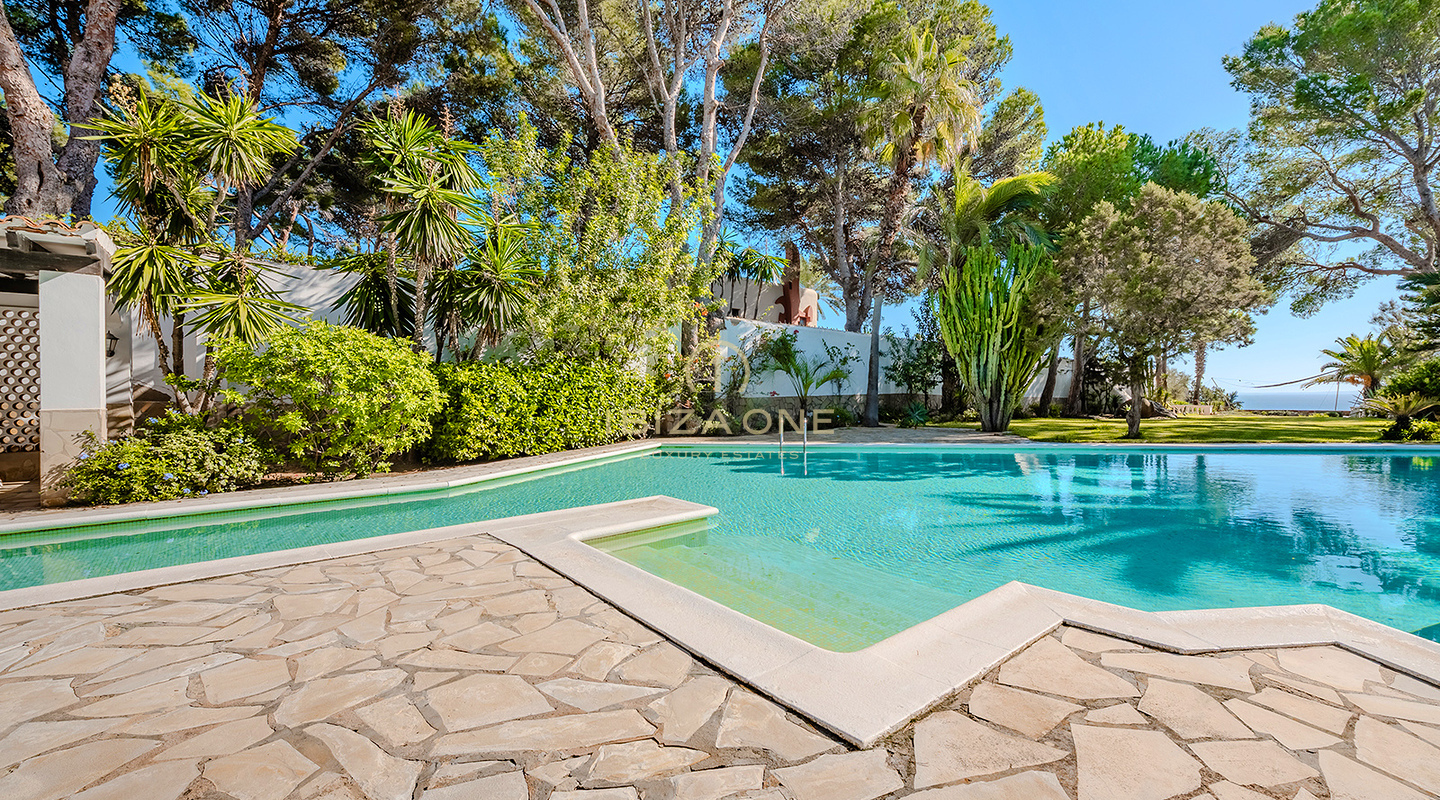 Exclusive First Row Seafront Luxury Villa with Private Sea Access & Dock Platform – For Sale in Porroig, Ibiza