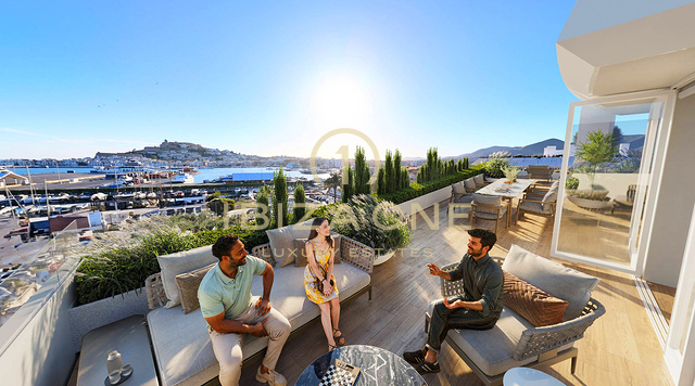 Supermoderne luxe appartementen met ongeëvenaard panoramisch uitzicht op zee en Dalt Vila te koop – The N Residences Ibiza - van € 830.000 tot € 4.500.000