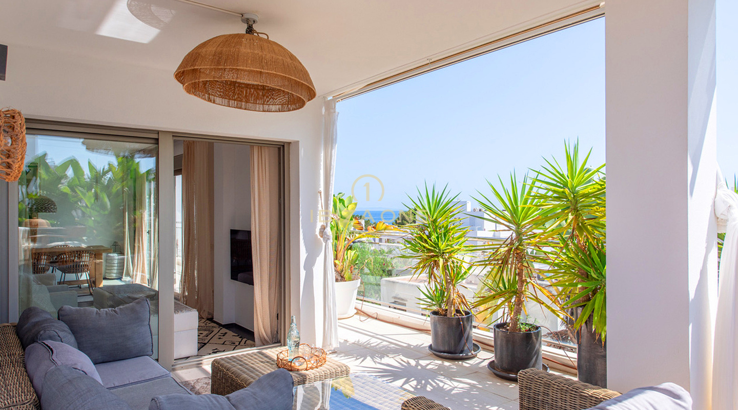 Spacious 3-Bedroom Luxury Apartment with Panoramic Sea & Ibiza Town Views For Sale in Talamanca, Ibiza