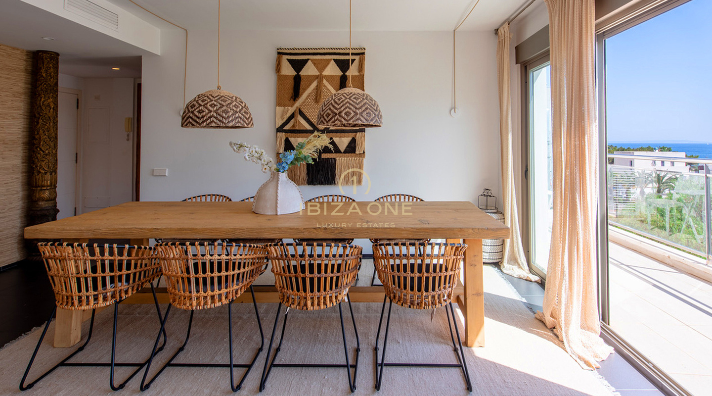 Spacious 3-Bedroom Luxury Apartment with Panoramic Sea & Ibiza Town Views For Sale in Talamanca, Ibiza