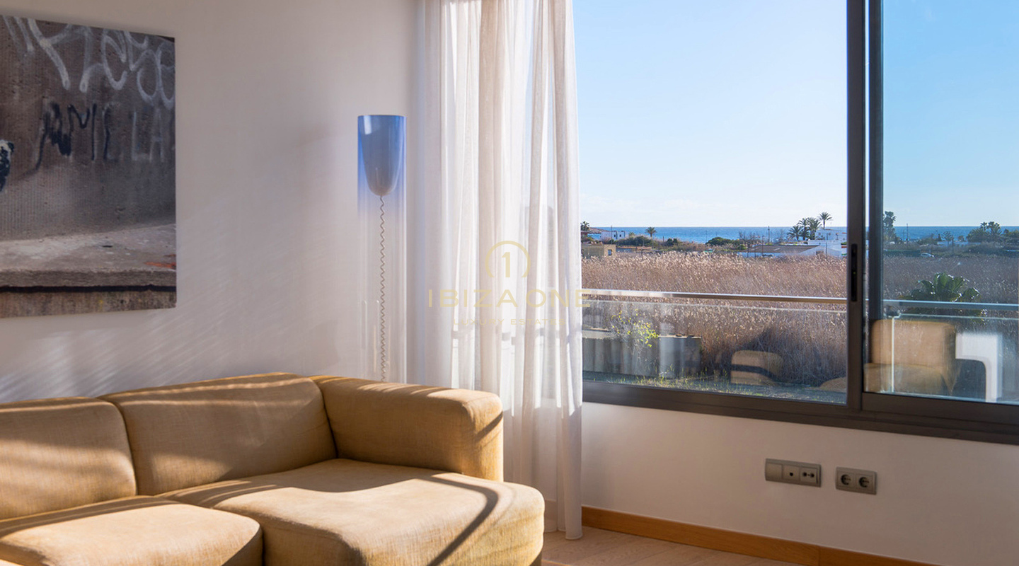 Elegant luxury sea view apartment near Talamanca Bay for sale, Ibiza