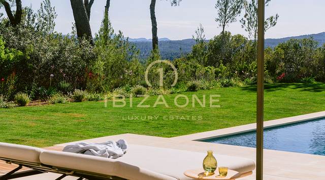 Villa di lusso adatta alle famiglie con vista sul mare in affitto vicino a San Lorenzo, Ibiza - Piscina di acqua salata, Guest House, Privacy