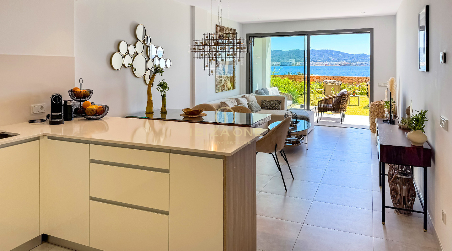 Luxury Apartment for Sale Cala Gració, Ibiza – First-Row Seafront with Unobstructed Sunset Views and Spectacular Sea Views for Sale - resevered