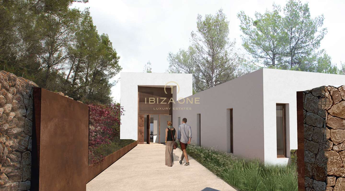 Parcela edificable de lujo con licencia aprobada en San Lorenzo, una de las últimas oportunidades en venta en el corazón de Ibiza.