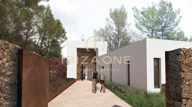 Terreno edificabile di lusso con licenza approvata a San Lorenzo, una delle ultime opportunità nel cuore di Ibiza in vendita