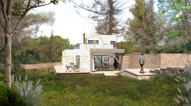 Terreno edificabile di lusso con licenza approvata a San Lorenzo, una delle ultime opportunità nel cuore di Ibiza in vendita