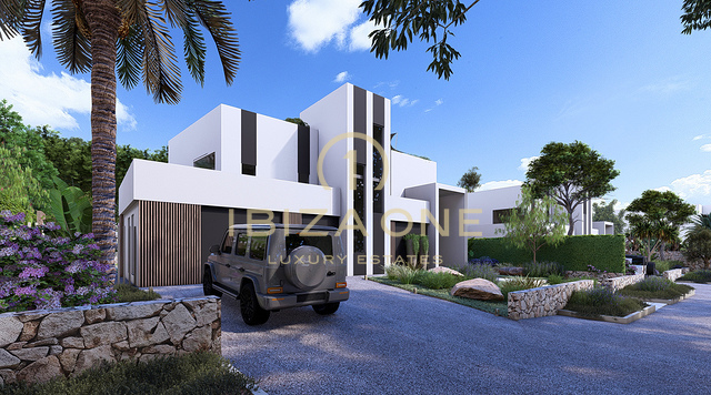 Drie luxe, moderne villa's op slechts 30 meter van de zee te koop – vanaf € 2.950.000, Ibiza