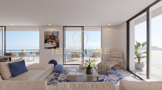 3 apartments with beautiful sea views and prices ranging from 1.750.000 € up to €3.250.000 € for sale, Ibiza