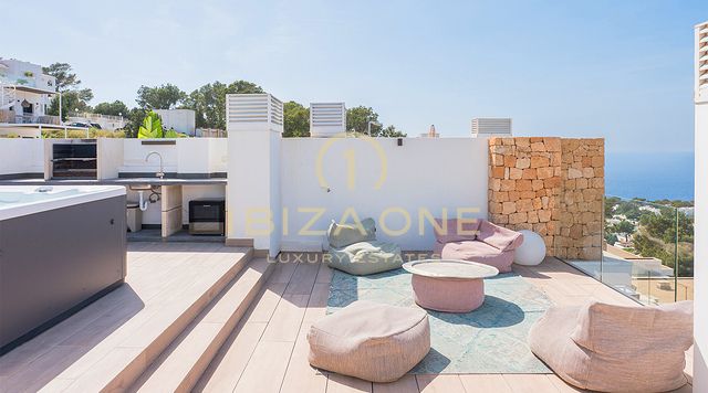 Luxury Penthouse with Rooftop Jacuzzi, Panoramic Sea Views and Walking Distance to Cala Vadella Beach – For Sale, Ibiza