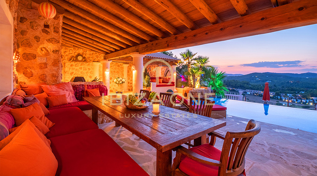 Exceptional French-Italian Luxury Villa with 180° Sunset and Sea Views for Rent, Ibiza