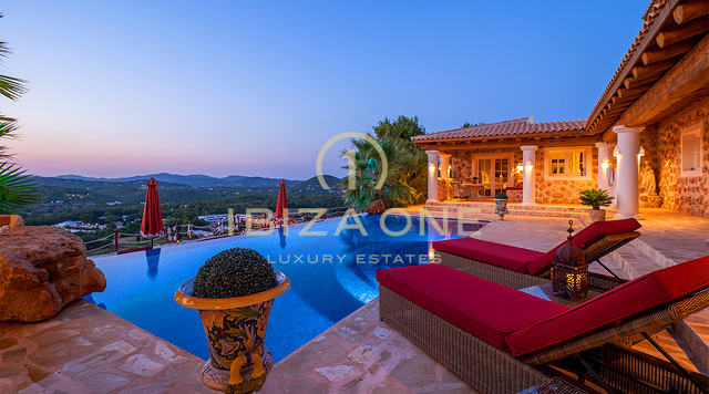 Exceptional French-Italian Luxury Villa with 180° Sunset and Sea Views for Rent, Ibiza