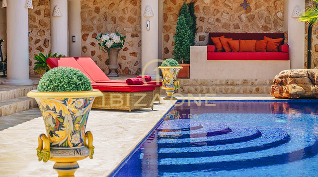 Exceptional French-Italian Luxury Villa with 180° Sunset and Sea Views for Rent, Ibiza