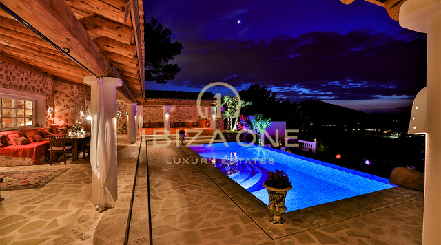Exceptional French-Italian Luxury Villa with 180° Sunset and Sea Views for Rent, Ibiza