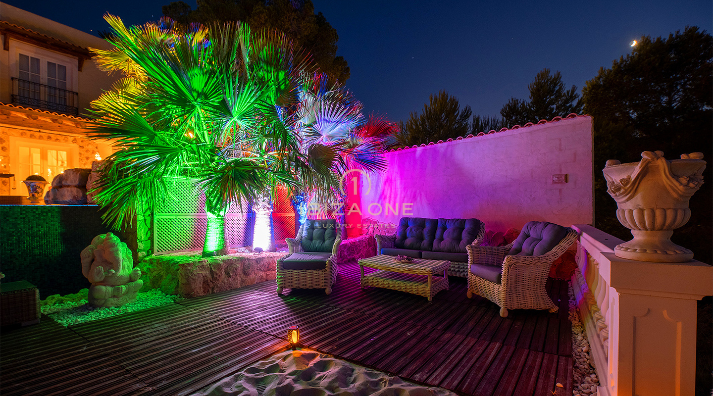 Exceptional French-Italian Luxury Villa with 180° Sunset and Sea Views for Rent, Ibiza