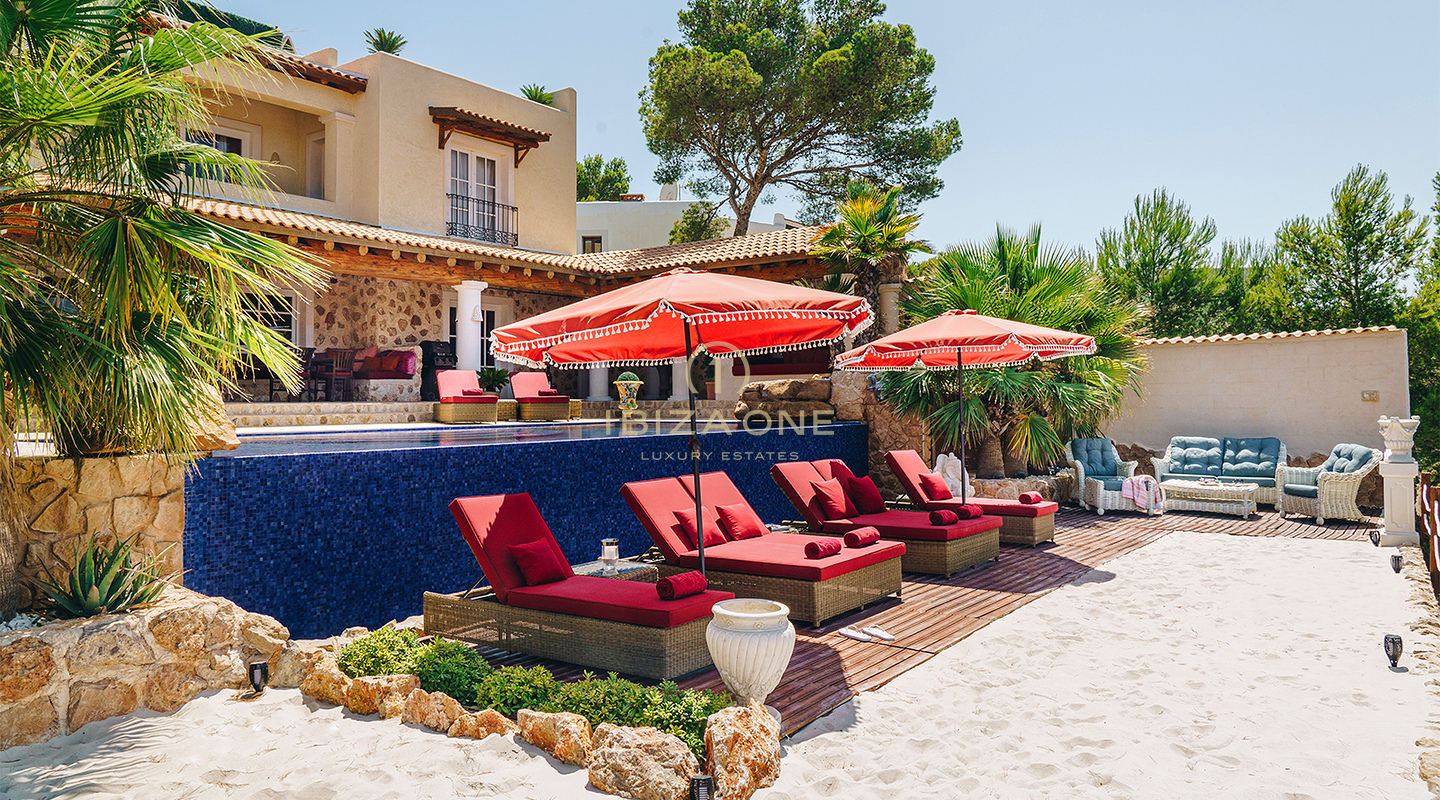 Exceptional French-Italian Luxury Villa with 180° Sunset and Sea Views for Rent, Ibiza