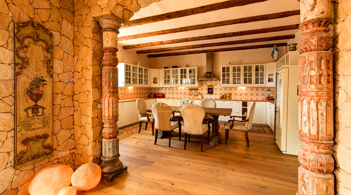 Exceptional French-Italian Luxury Villa with 180° Sunset and Sea Views for Rent, Ibiza