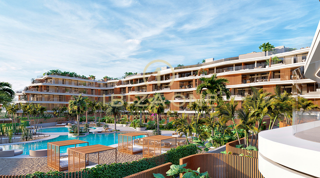 Exclusivos apartamentos de lujo con vistas al mar y servicios de cinco estrellas en venta en Aguas de Ibiza, Ibiza.
Complejo de apartamentos con 29 viviendas disponibles y vistas espectaculares al mar desde la segunda planta en adelante, con precios que oscilan entre 963.000€ y 3.850.000€ en venta, Ibiza.