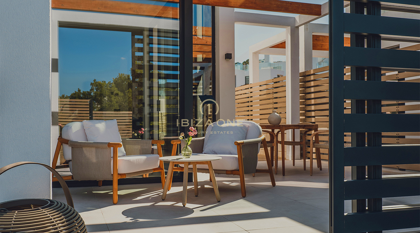10 Exclusive Newly Built Luxury Villas with Rooftop Terraces for Sale in Cala Tarida, Ibiza – From €904,000  to €1.095M