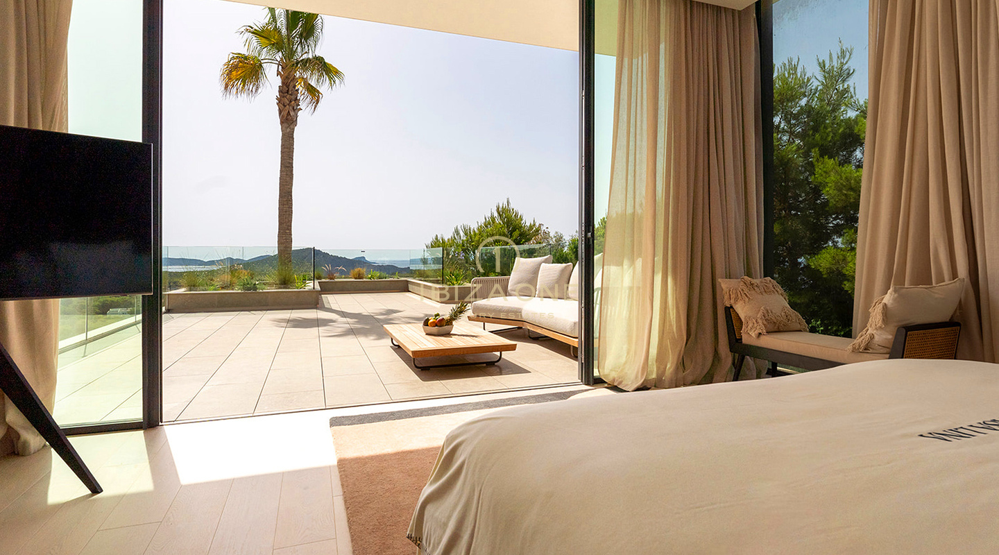 Villa de luxe neuve conçue par SAOTA avec vue imprenable sur la mer, à vendre à Vista Alegre, Ibiza