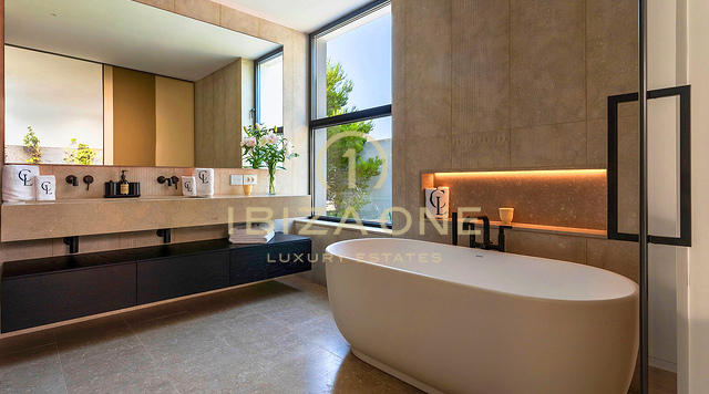 Nuovissima villa di lusso progettata da SAOTA con spettacolare vista mare in vendita a Vista Alegre, Ibiza.