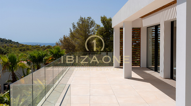 Brand-New Designer Luxury Villa with Sea Views, Private Pool and Gaggenau Kitchen for Sale in Can Furnet, Ibiza
