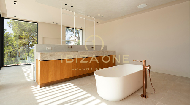 Brandneue Designer-Luxusvilla mit Meerblick, privatem Pool und Gaggenau-Küche in Can Furnet, Ibiza zu verkaufen